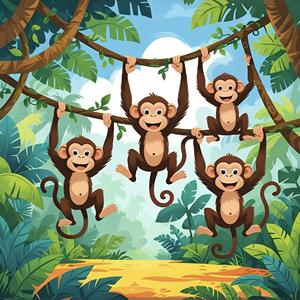 【幼児教育】Babyモンキーグルーヴ（ジャングルパーティー）