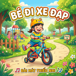 Bé đi xe đạp
