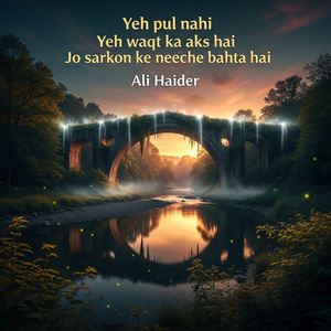 Yeh pul nahi Yeh waqt ka aks hai Jo sarkon ke neeche bahta hai