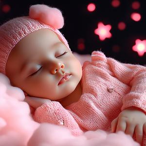Baby schläft im Blütenmeer