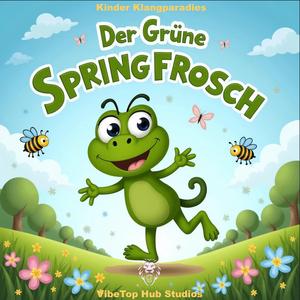 Frosch und Kinder hüpfen los