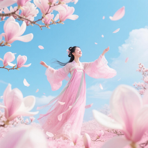 东风吹过玉兰花