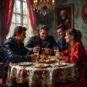 На малине стол накрыли