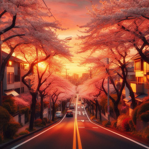 夕暮れに染まるこの街