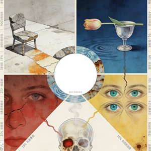 蓝，在杯中解体