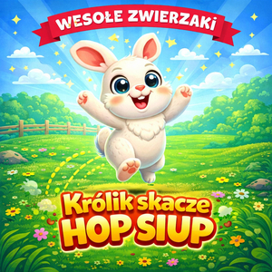 Królik skacze Hop Siup