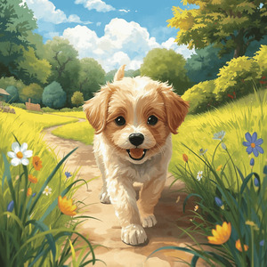 好奇心旺盛な子犬