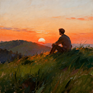 山顶的落日多像你的眼眸