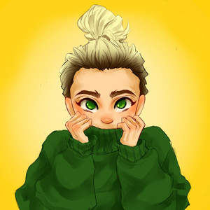 Зелёные глаза, зелёная толстовка