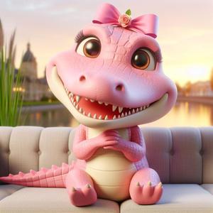 Cocodrilo Rosa