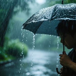 秋窗雨