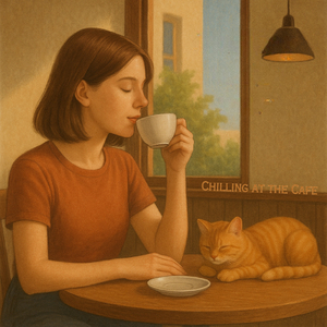 Chilling at the Cafe