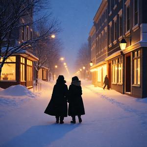 雪まつりの帰り道