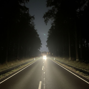 Headlights on Empty Roads