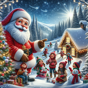 산타와 아이들의 겨울