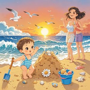 海边挖沙沙_刘浩