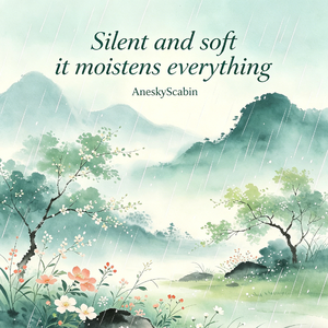 Silent and soft it moistens everything