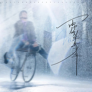 雨中的单车少年