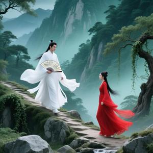上山月亮下山河
