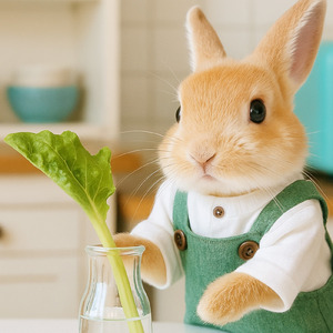うさぎとレタス