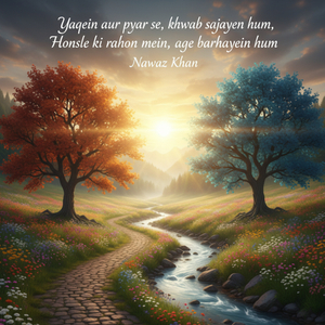 Yaqeen aur pyar se, khwab sajayen hum, Honsle ki raahon mein, aage barhayein hum