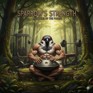 sparrow playing handpans