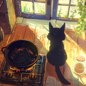 外の世界を夢見る猫