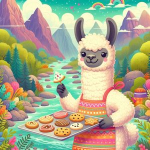 Лама с пирожками