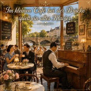 Im kleinen Café bei der Brücke spielt ein altes Klavier,