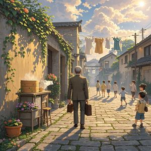 青石板上的晨光-小李