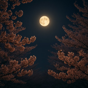 月が見ていた。