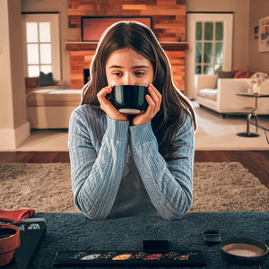 주사위를 던진 순간