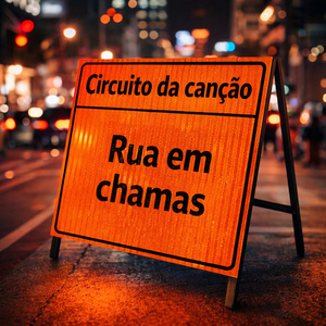 Rua em chamas