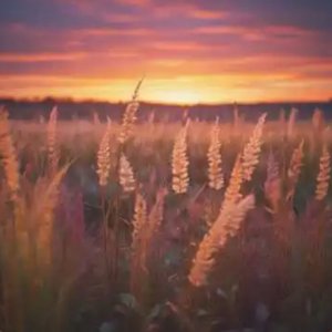 土坡上的狗尾草