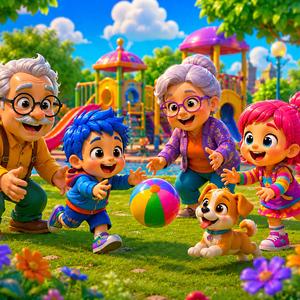 jugando con los abuelos