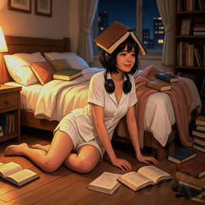 静谧夜读流光