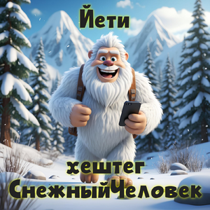Йети, хештег Снежный человек
