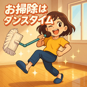 お掃除はダンスタイム