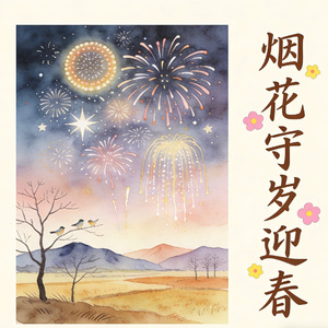 烟花守岁迎春
