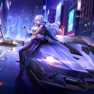 Speeding cars 2099