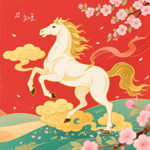 骏马踏春迎新年