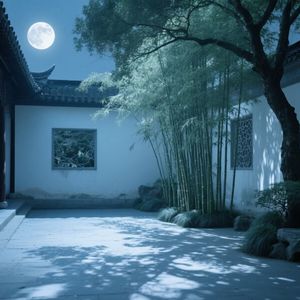 月影洒庭前