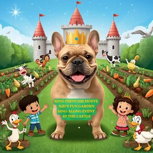KING FRENCHIE HOSTS KID'S FUN GARDEN SING-ALONG EVENT AT THE CASTLE /LOTS OF LAUGHS!
