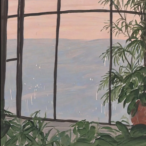 雨滴敲窗时的等待