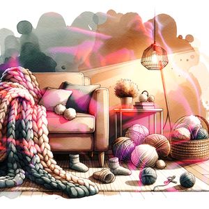 Her Hands Spinning Threads