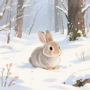 雪地里的兔宝宝