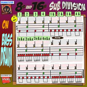 8s and 16s Subdivision on Bass Drum 50bpm