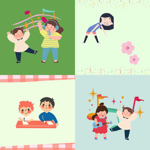 微妙的快乐的孩子心情