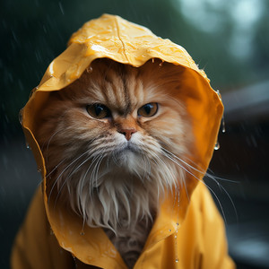 Aria De Siesta Felina En El Abrazo De La Lluvia