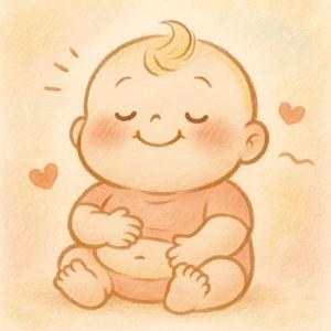 おなかいっぱいの赤ちゃん